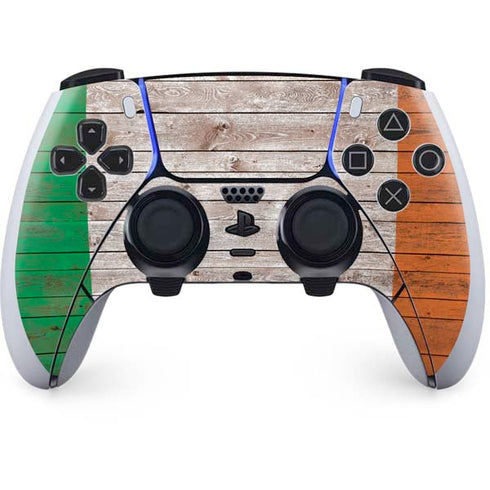Ireland Flag Dark Wood PlayStation PS5 Skins